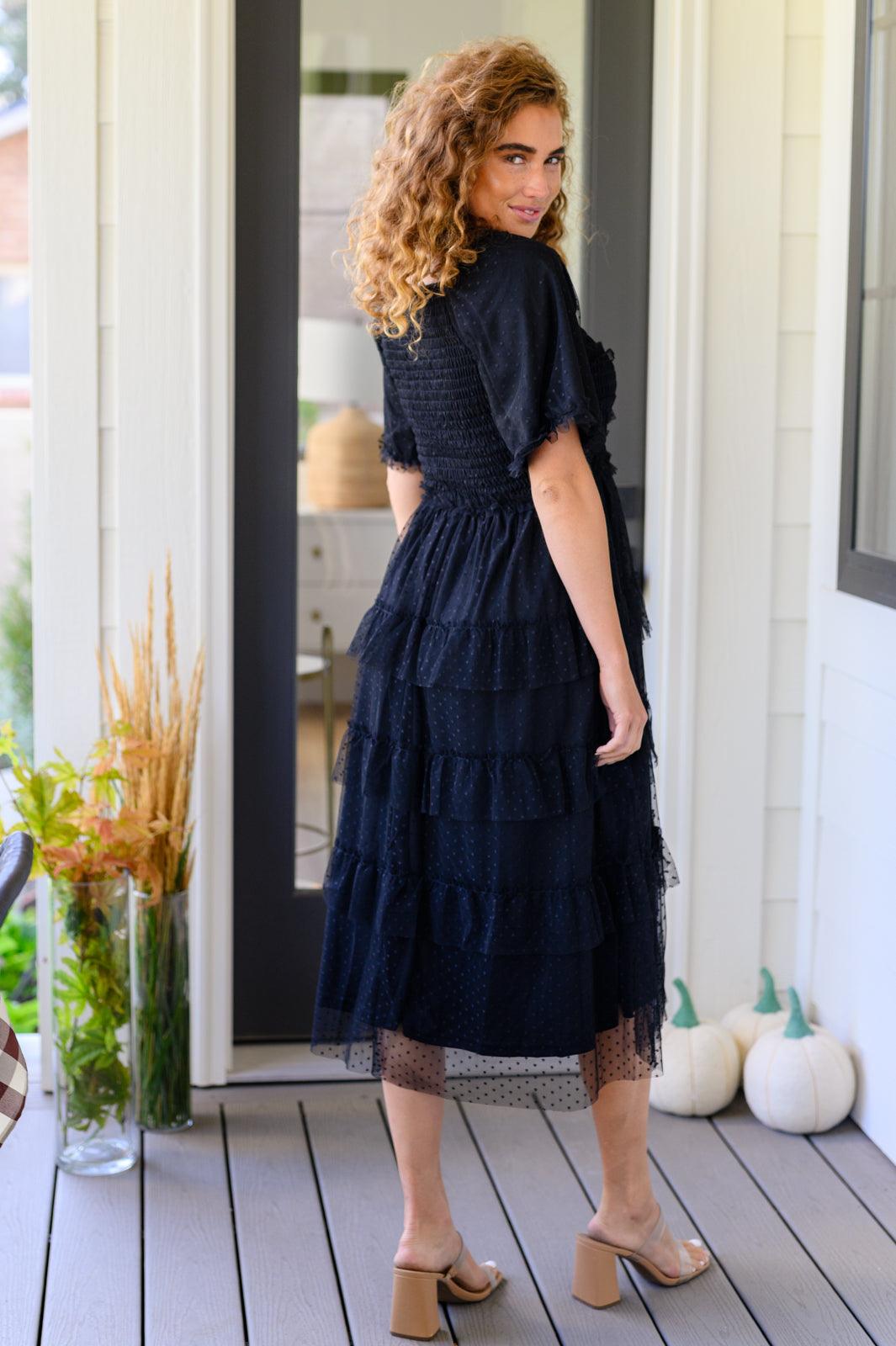 Midnight Waltz Midi Dress - Dahlia Boutique