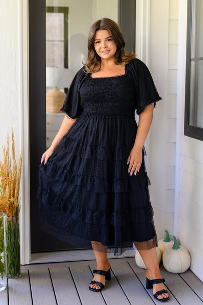 Midnight Waltz Midi Dress - Dahlia Boutique