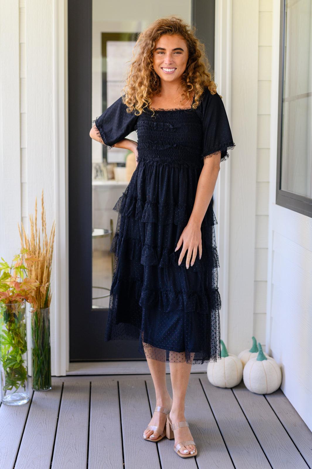 Midnight Waltz Midi Dress - Dahlia Boutique