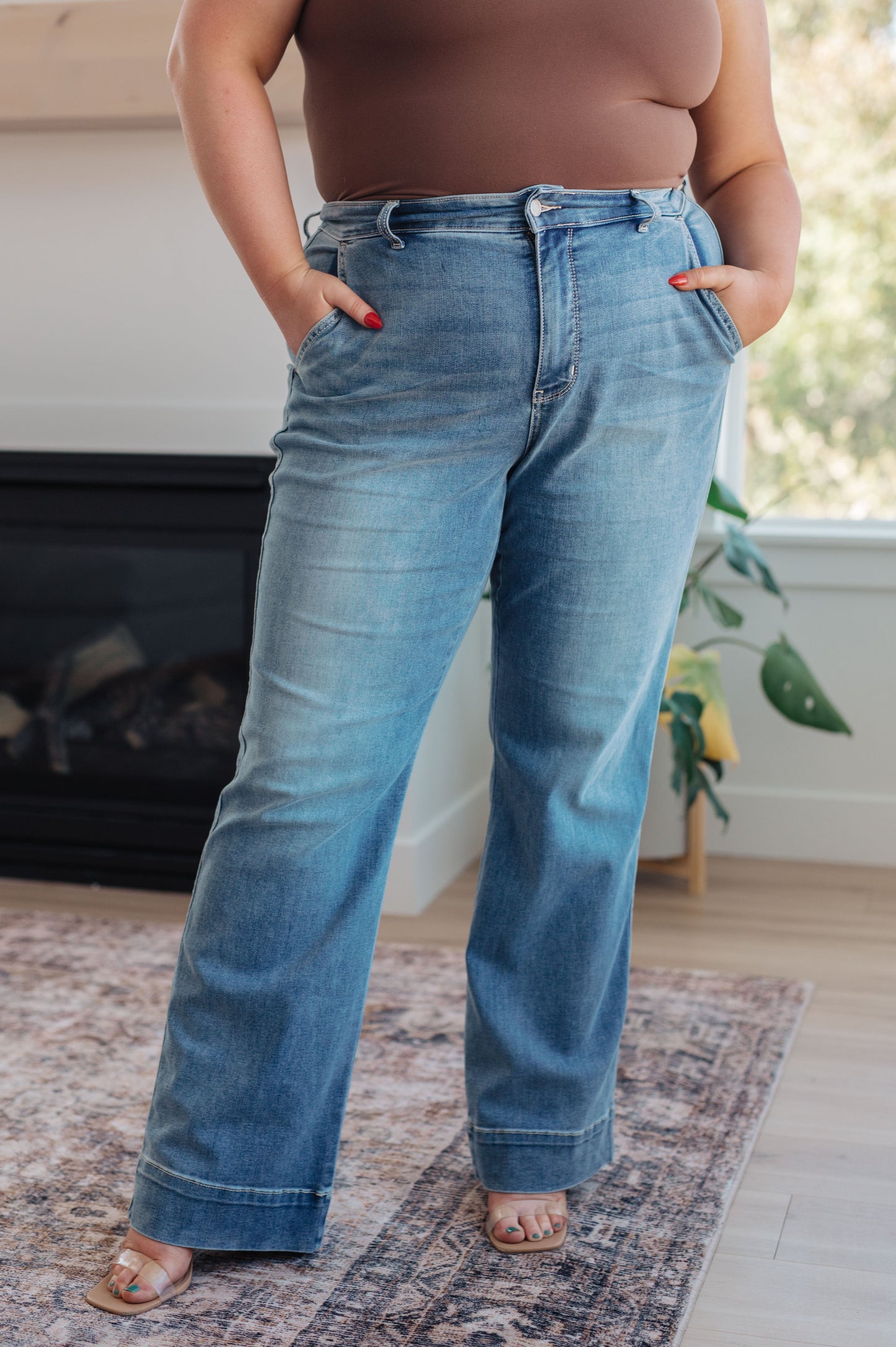 Mindy Mid Rise Wide Leg Jeans - Dahlia Boutique