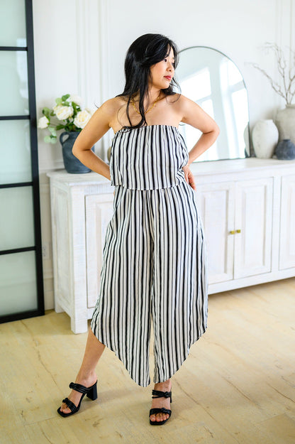 Modern Stripes Sleeveless Jumpsuit - Dahlia Boutique