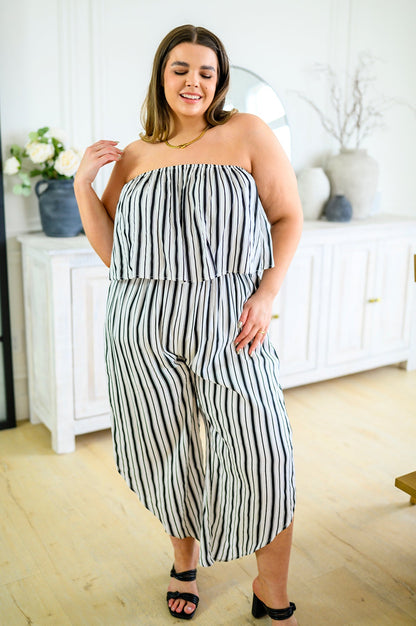 Modern Stripes Sleeveless Jumpsuit - Dahlia Boutique