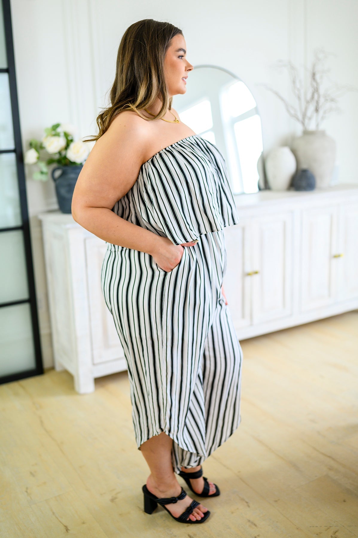 Modern Stripes Sleeveless Jumpsuit - Dahlia Boutique