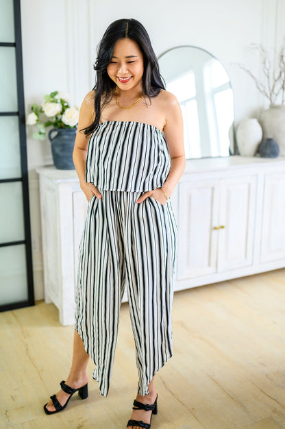 Modern Stripes Sleeveless Jumpsuit - Dahlia Boutique