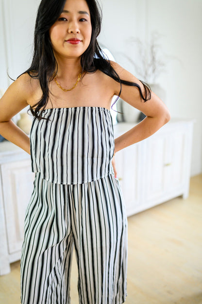 Modern Stripes Sleeveless Jumpsuit - Dahlia Boutique