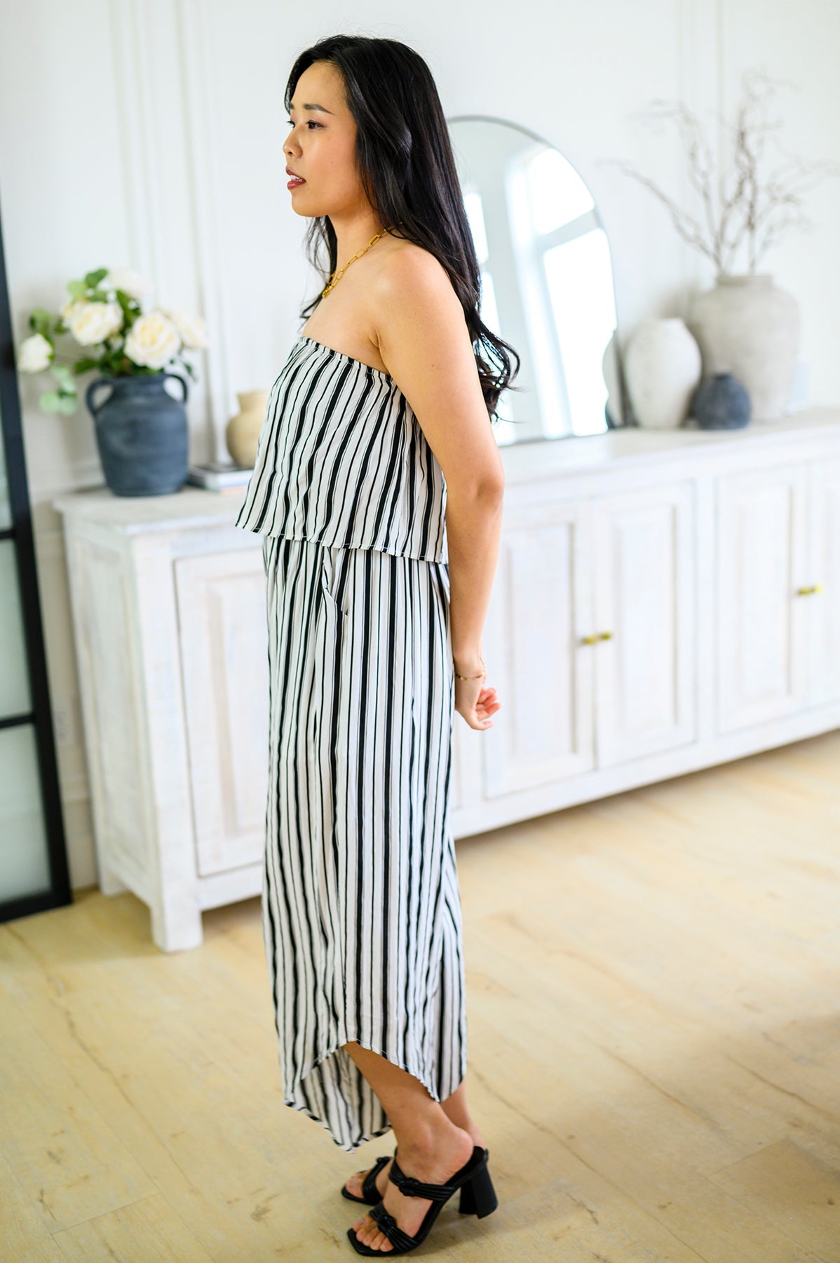 Modern Stripes Sleeveless Jumpsuit - Dahlia Boutique