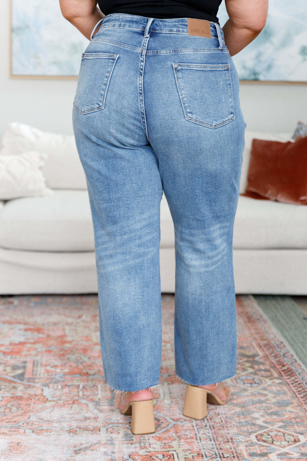 Nora High Rise Rigid Magic Destroy Slim Straight Jeans - Dahlia Boutique