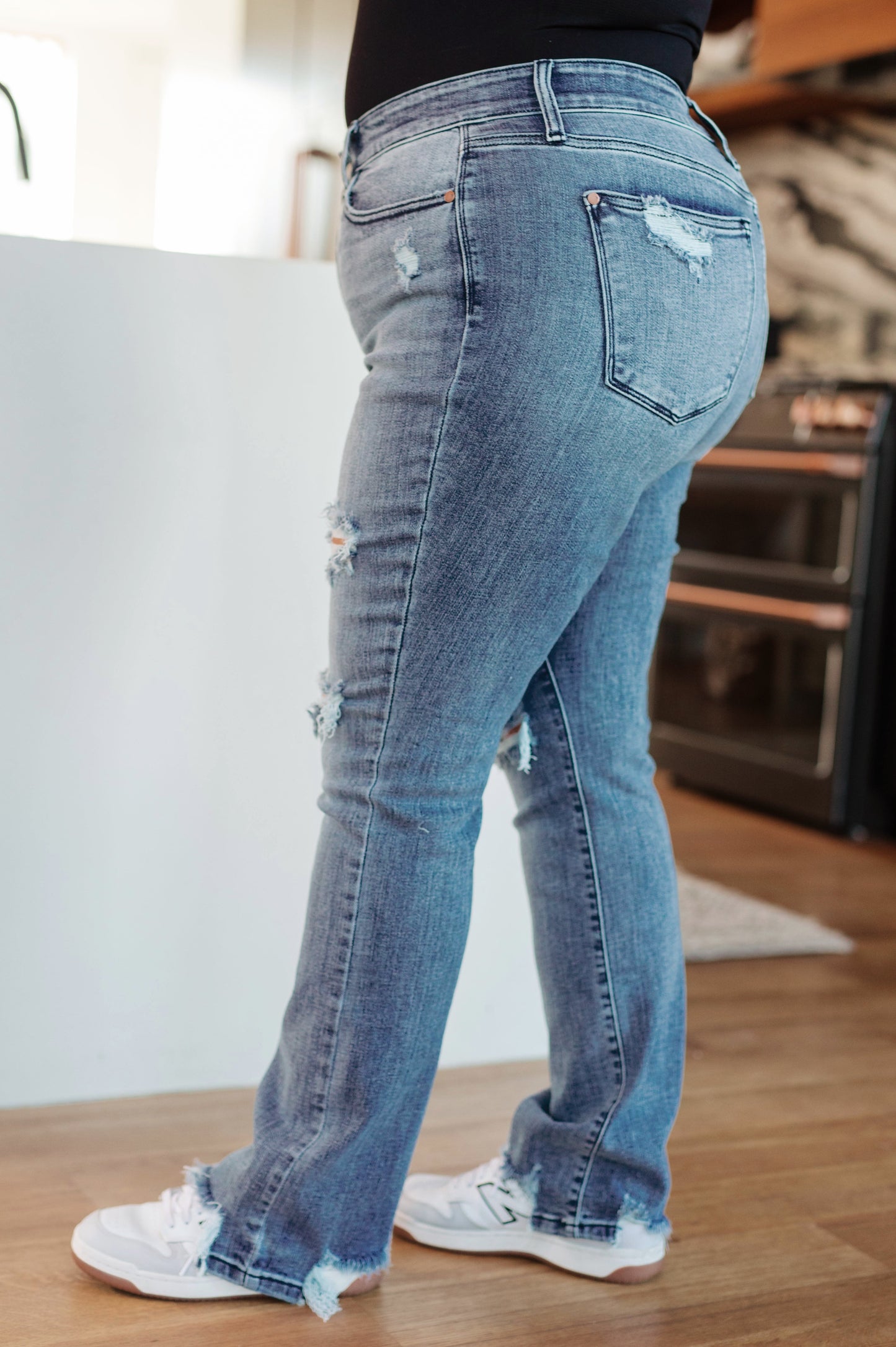 O'Hara Destroyed Straight Jeans - Dahlia Boutique