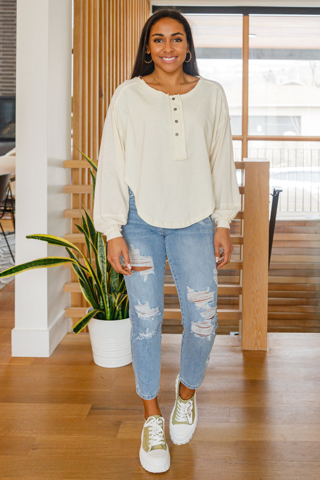 Osaka Top In Cream - Dahlia Boutique