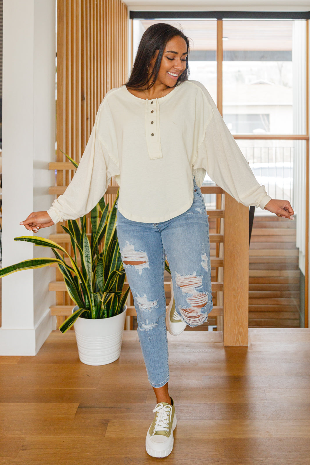 Osaka Top In Cream - Dahlia Boutique