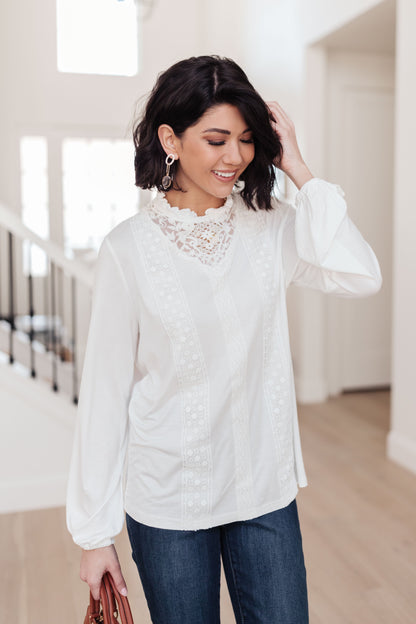 Picture This Top In Off White - Dahlia Boutique