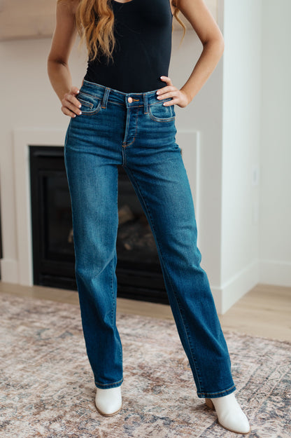 Pippa High Rise Button Fly Dad Jeans - Dahlia Boutique