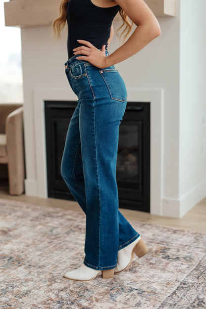 Pippa High Rise Button Fly Dad Jeans - Dahlia Boutique