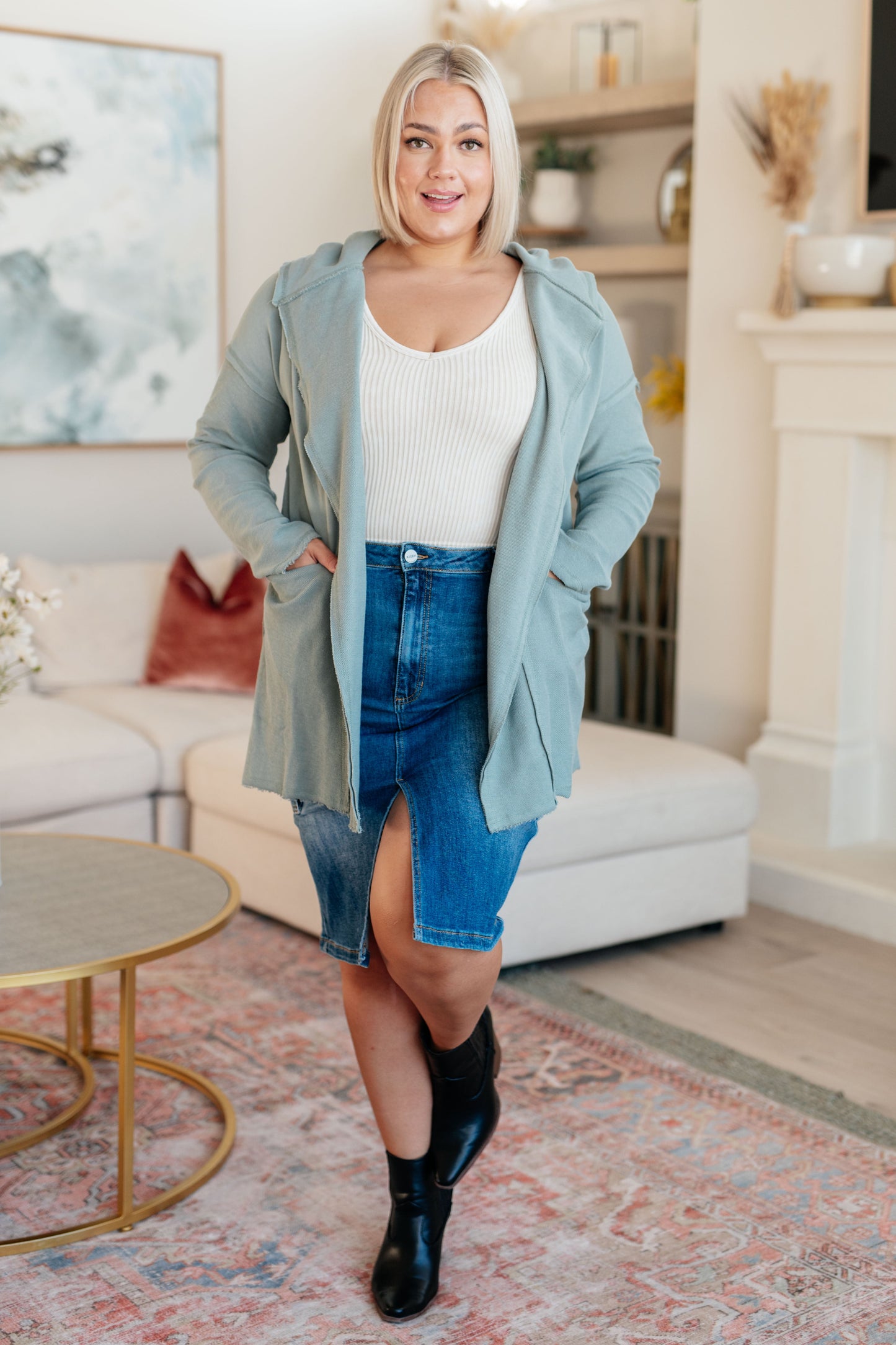 Please Proceed Hooded Cardigan - Dahlia Boutique