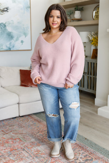 Plush Feelings V-Neck Sweater - Dahlia Boutique