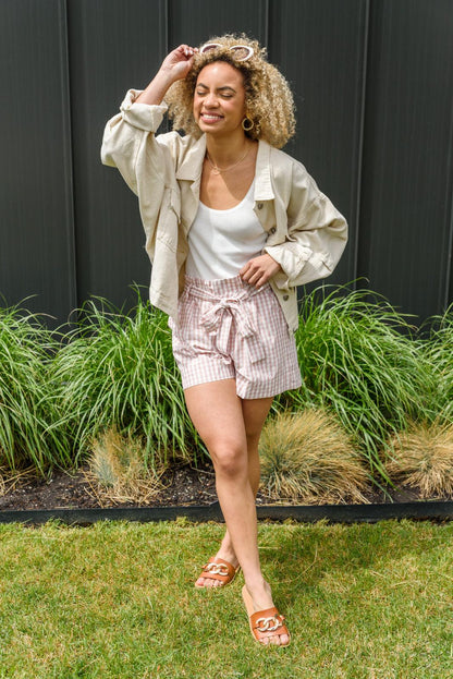 Prim & Pretty Gingham Tie Shorts - Dahlia Boutique