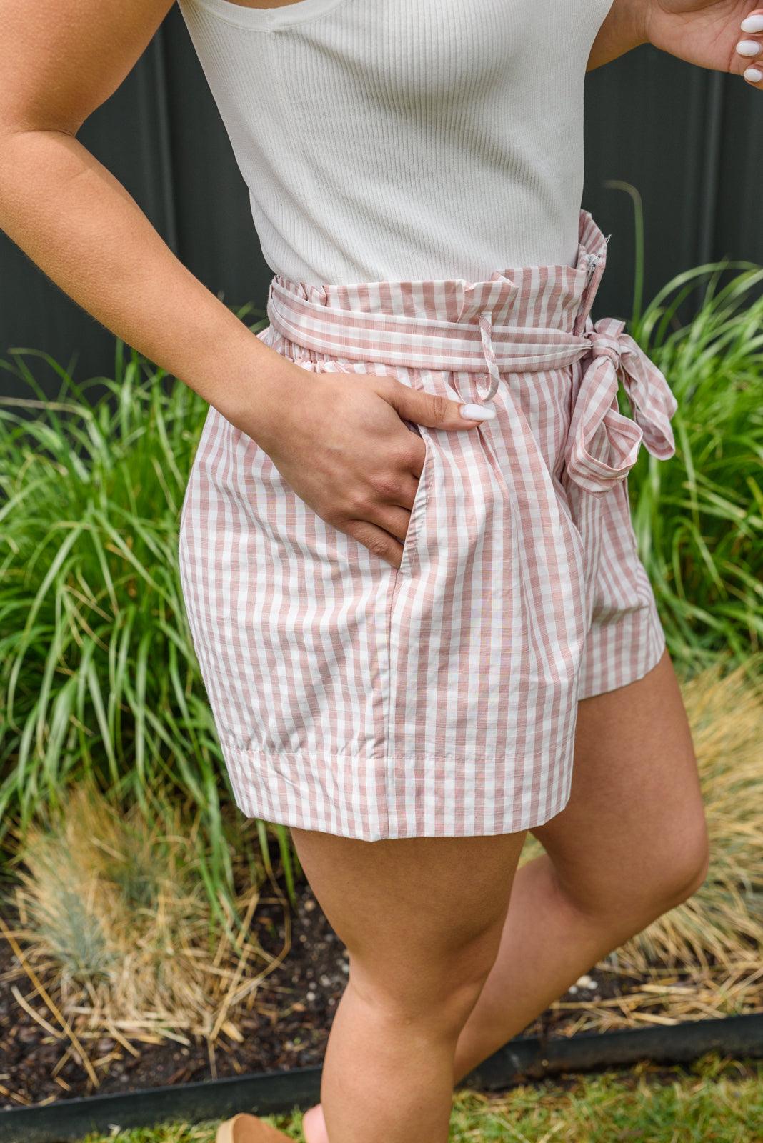 Prim & Pretty Gingham Tie Shorts - Dahlia Boutique