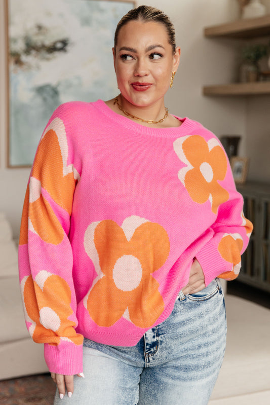 Quietly Bold Mod Floral Sweater - Dahlia Boutique