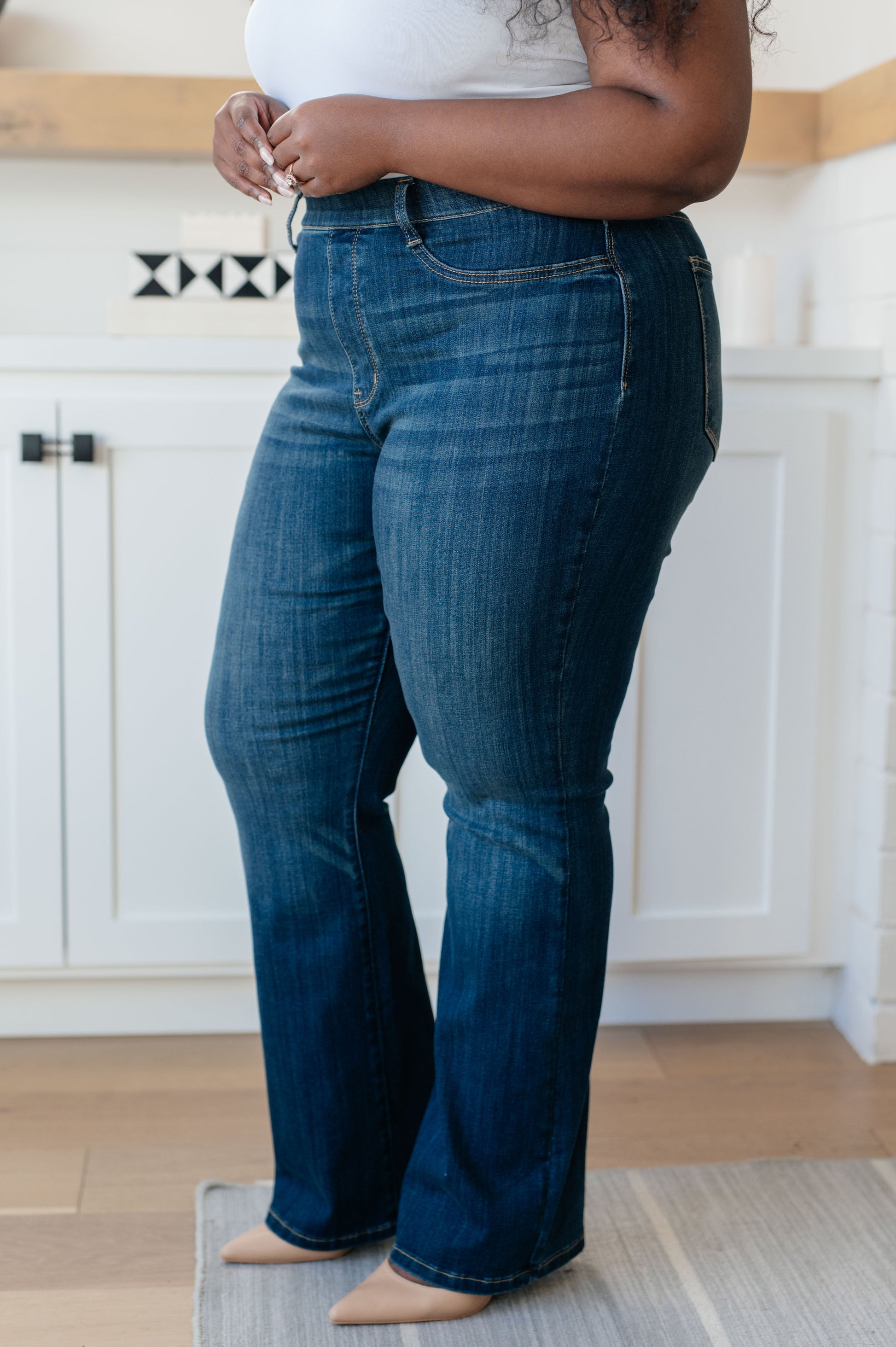 Ricki High Rise Pull On Slim Bootcut Jeans - Dahlia Boutique