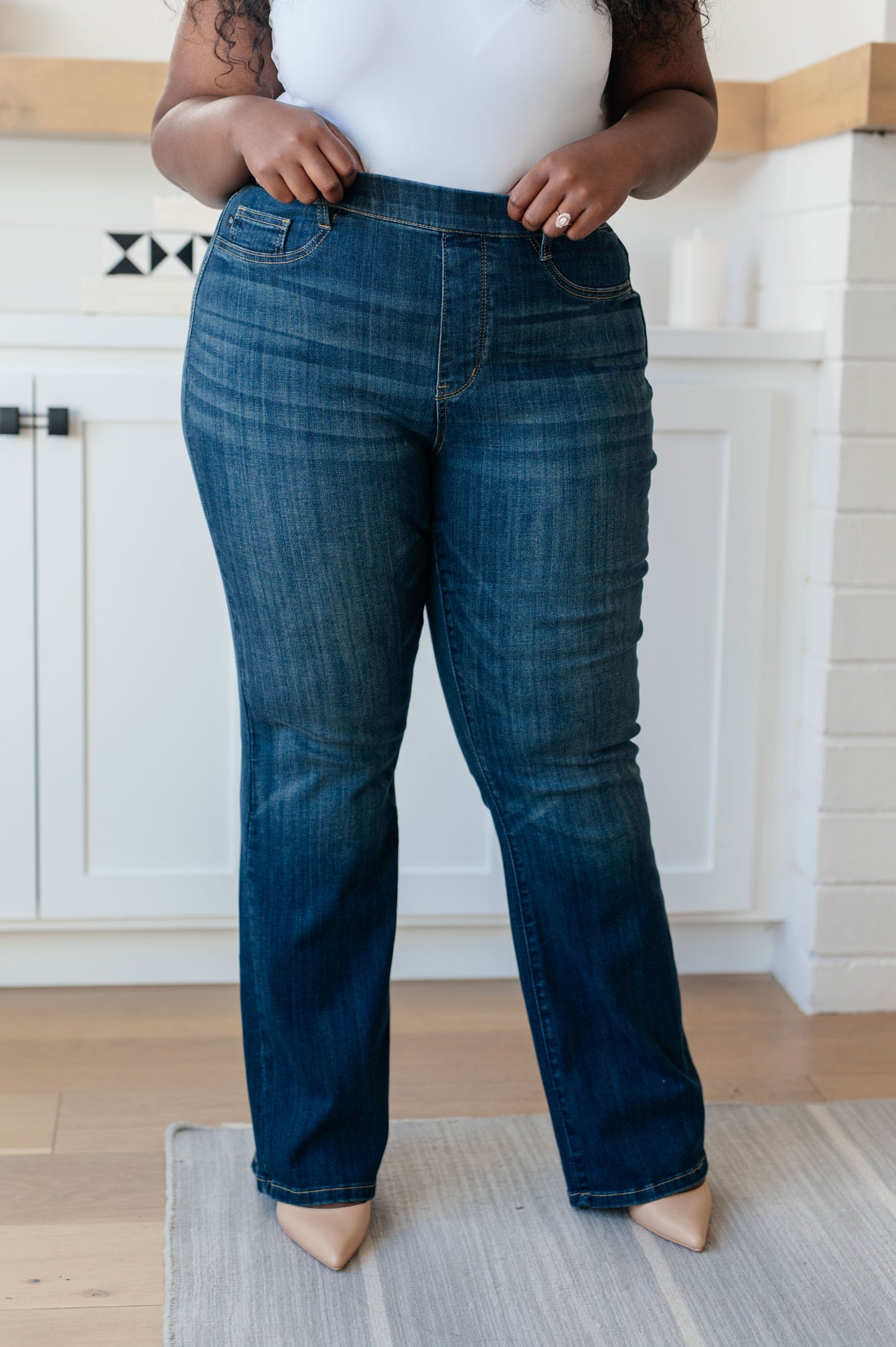 Ricki High Rise Pull On Slim Bootcut Jeans - Dahlia Boutique