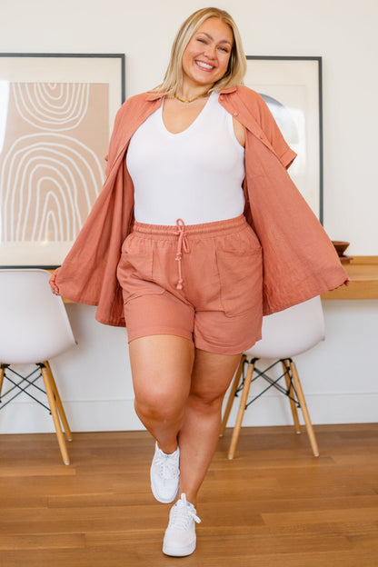 Roadmap To Love Shorts in Marsala - Dahlia Boutique