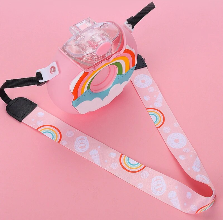 Portable Rainbow Donut Water Bottle - Dahlia Boutique