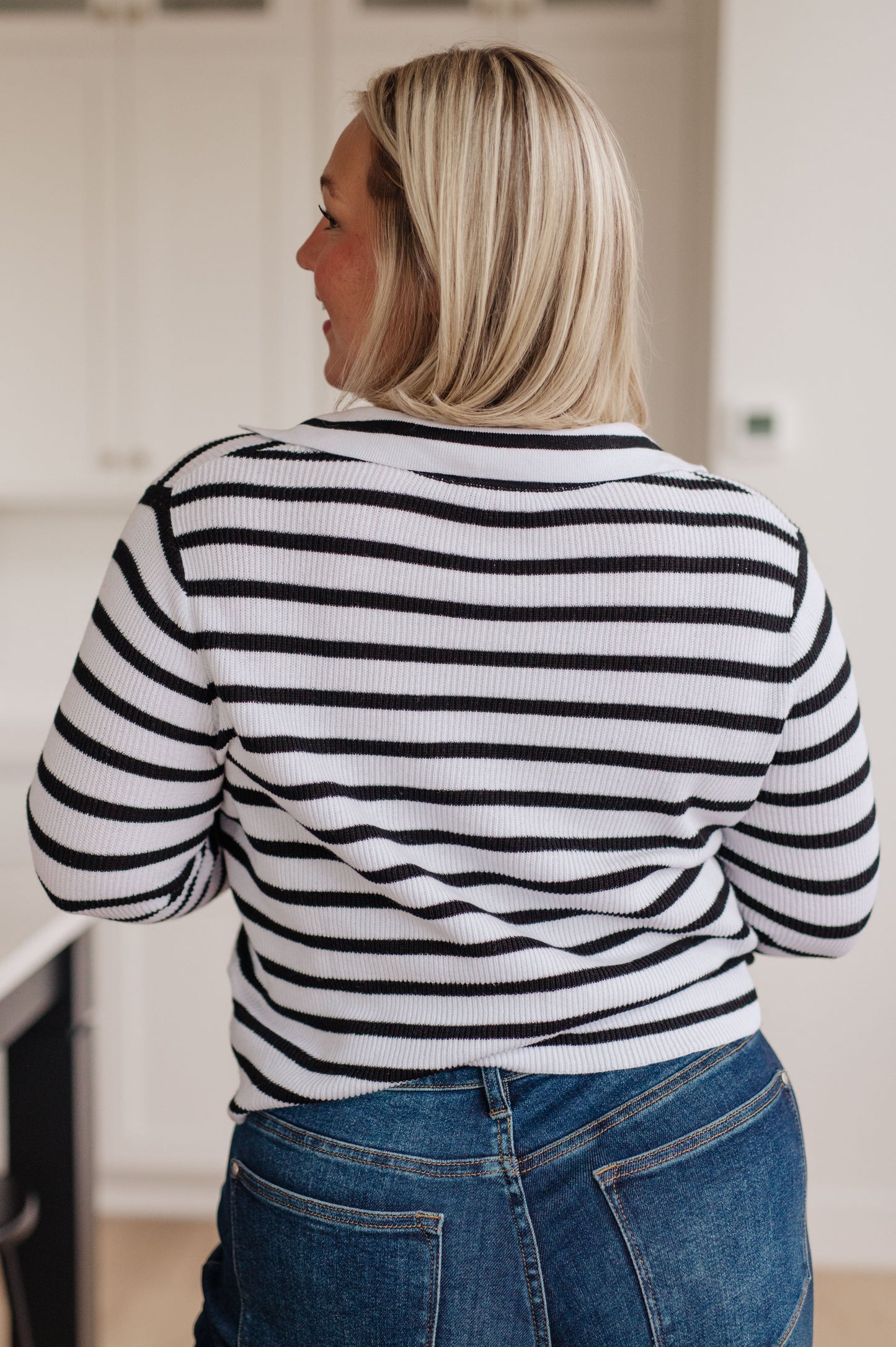 Self Improvement V-Neck Striped Sweater - Dahlia Boutique