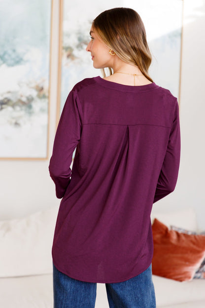 So Outstanding Top in Dark Magenta - Dahlia Boutique