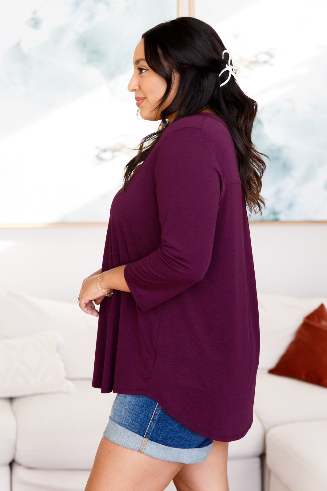 So Outstanding Top in Dark Magenta - Dahlia Boutique