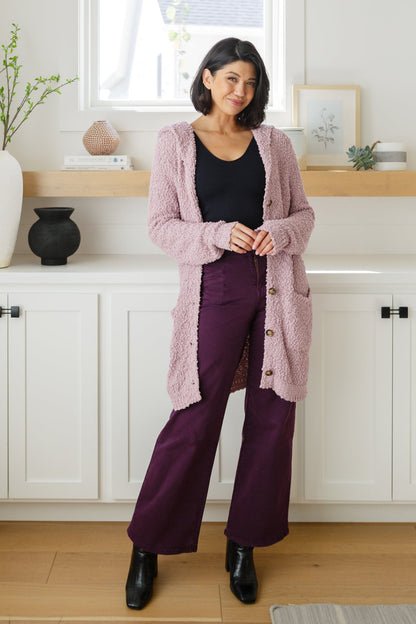 Petunia High Rise Wide Leg Jeans in Plum - Dahlia Boutique