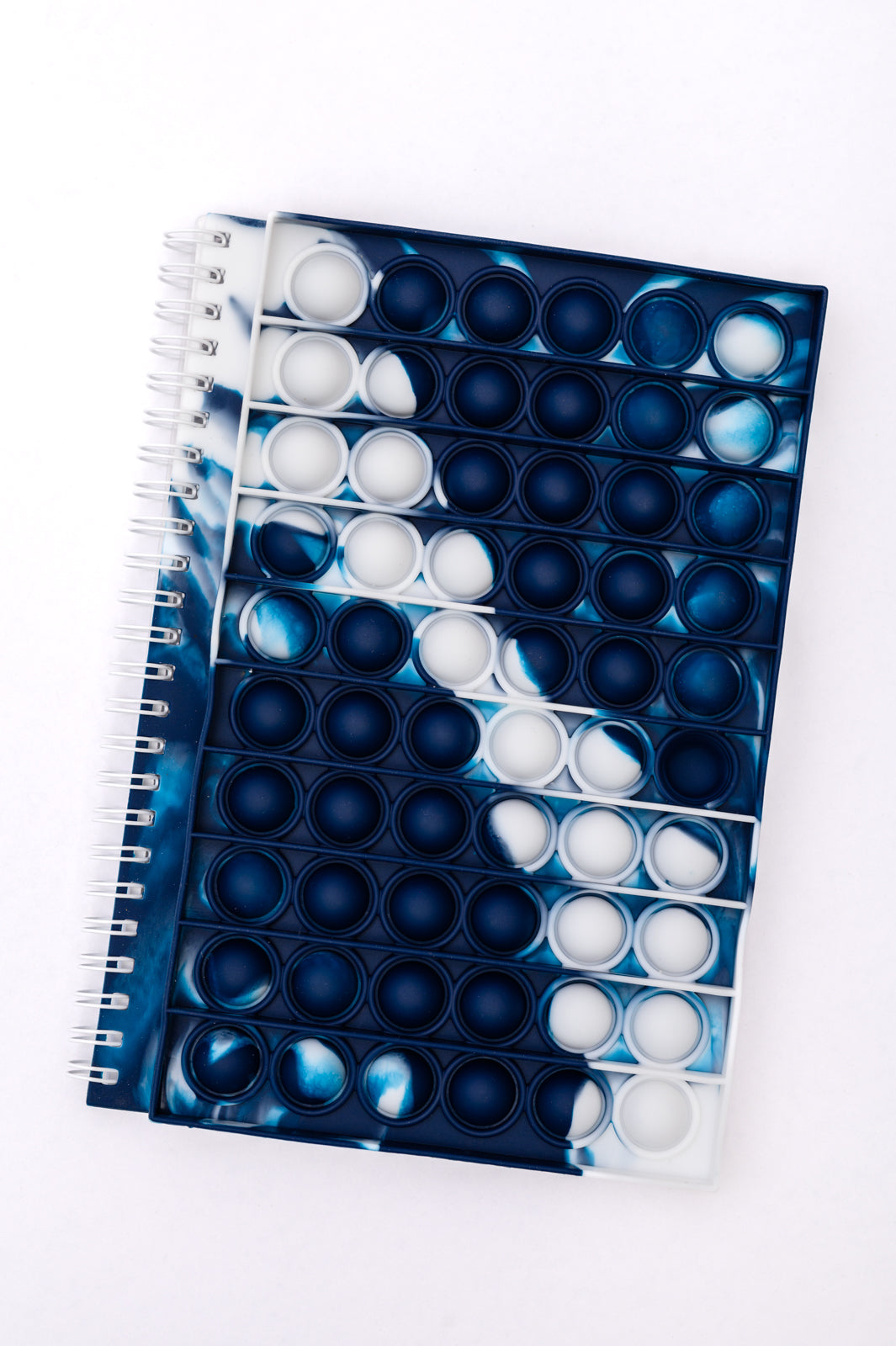 Cuaderno de escritura en espiral en mármol azul 