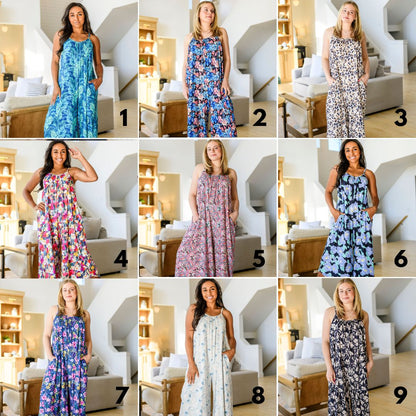 PREORDER: Relaxed Fit Jumpsuit in Assorted Prints - Dahlia Boutique