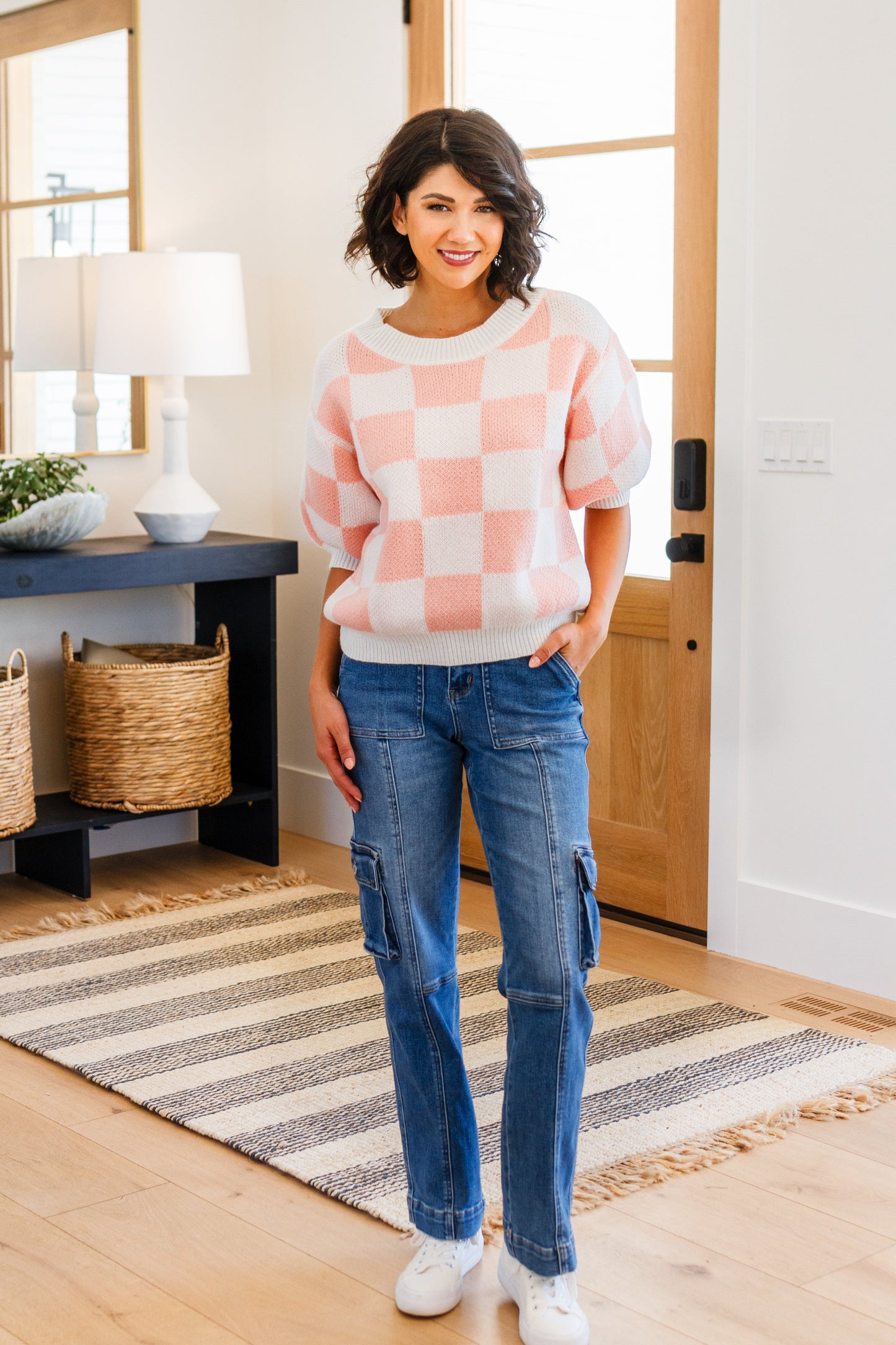 Start Me Up Checkered Sweater - Dahlia Boutique