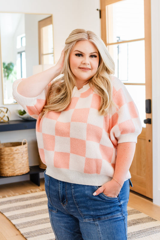 Start Me Up Checkered Sweater - Dahlia Boutique