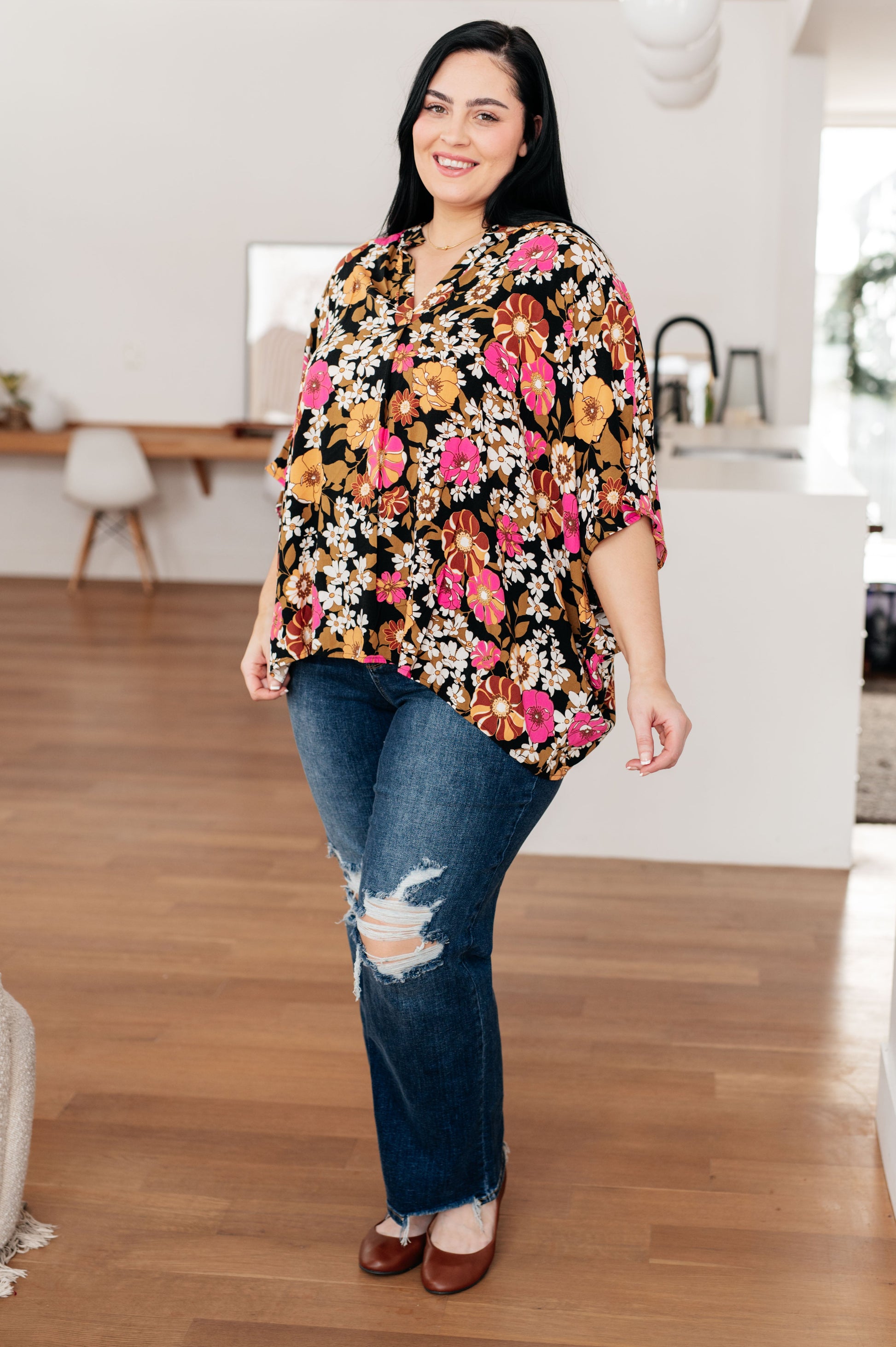 Take Another Chance Floral Print Top - Dahlia Boutique