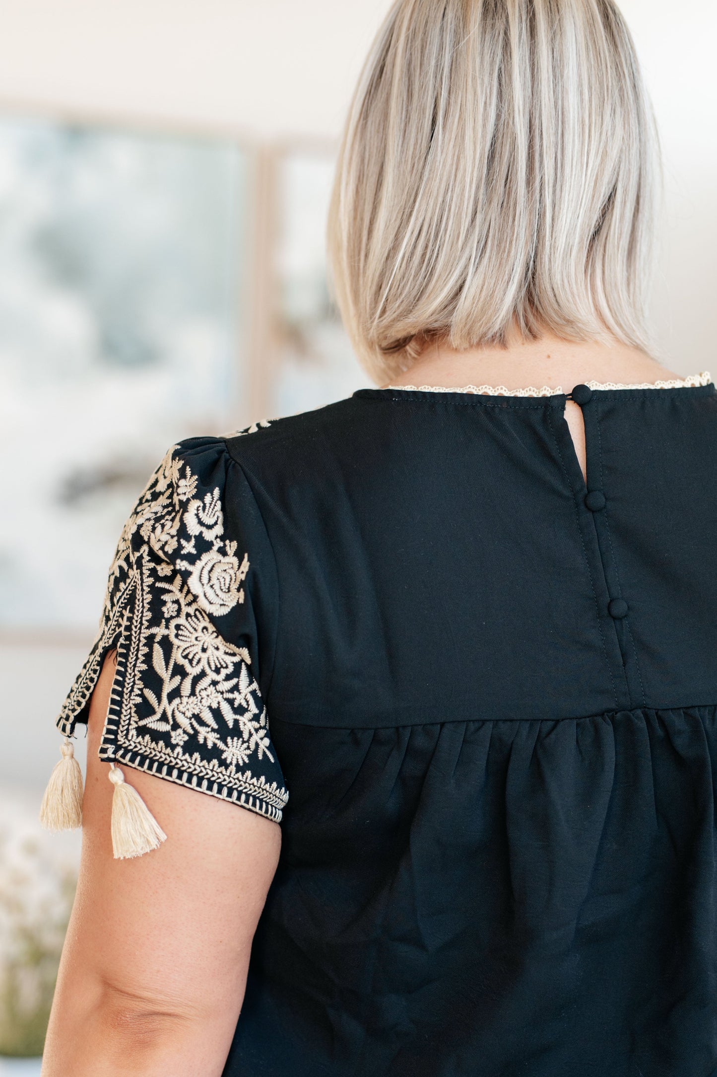 Try Again Embroidered Top - Dahlia Boutique