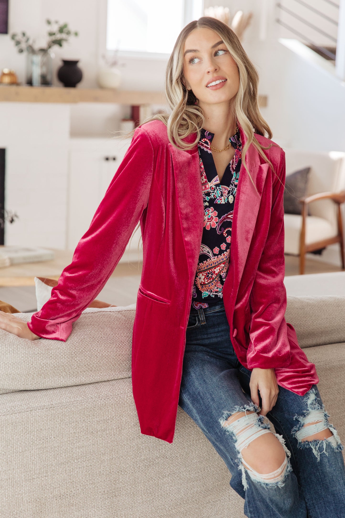 Verity Velvet Blazer - Dahlia Boutique