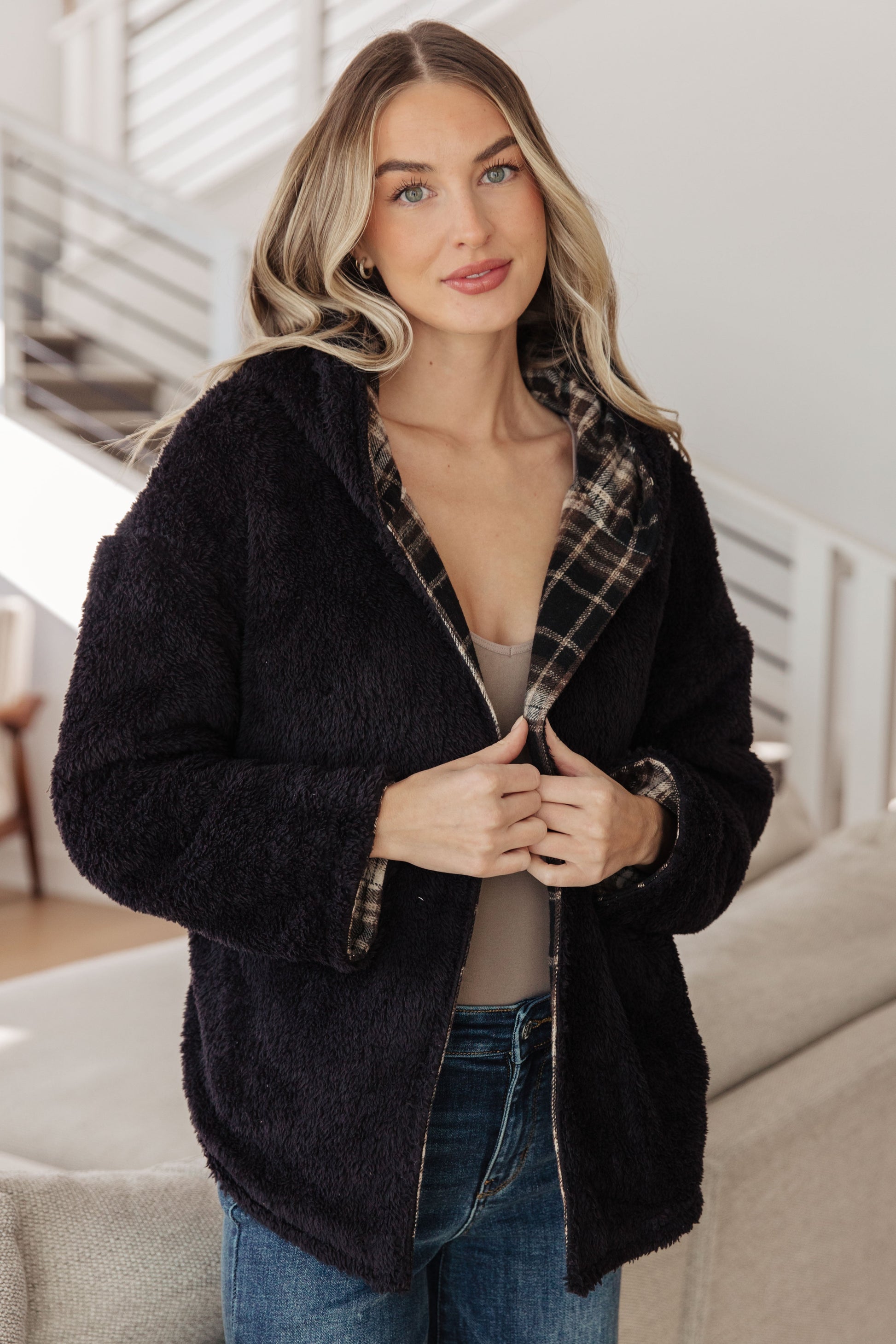 Warped Noise Reversible Plaid Shacket - Dahlia Boutique