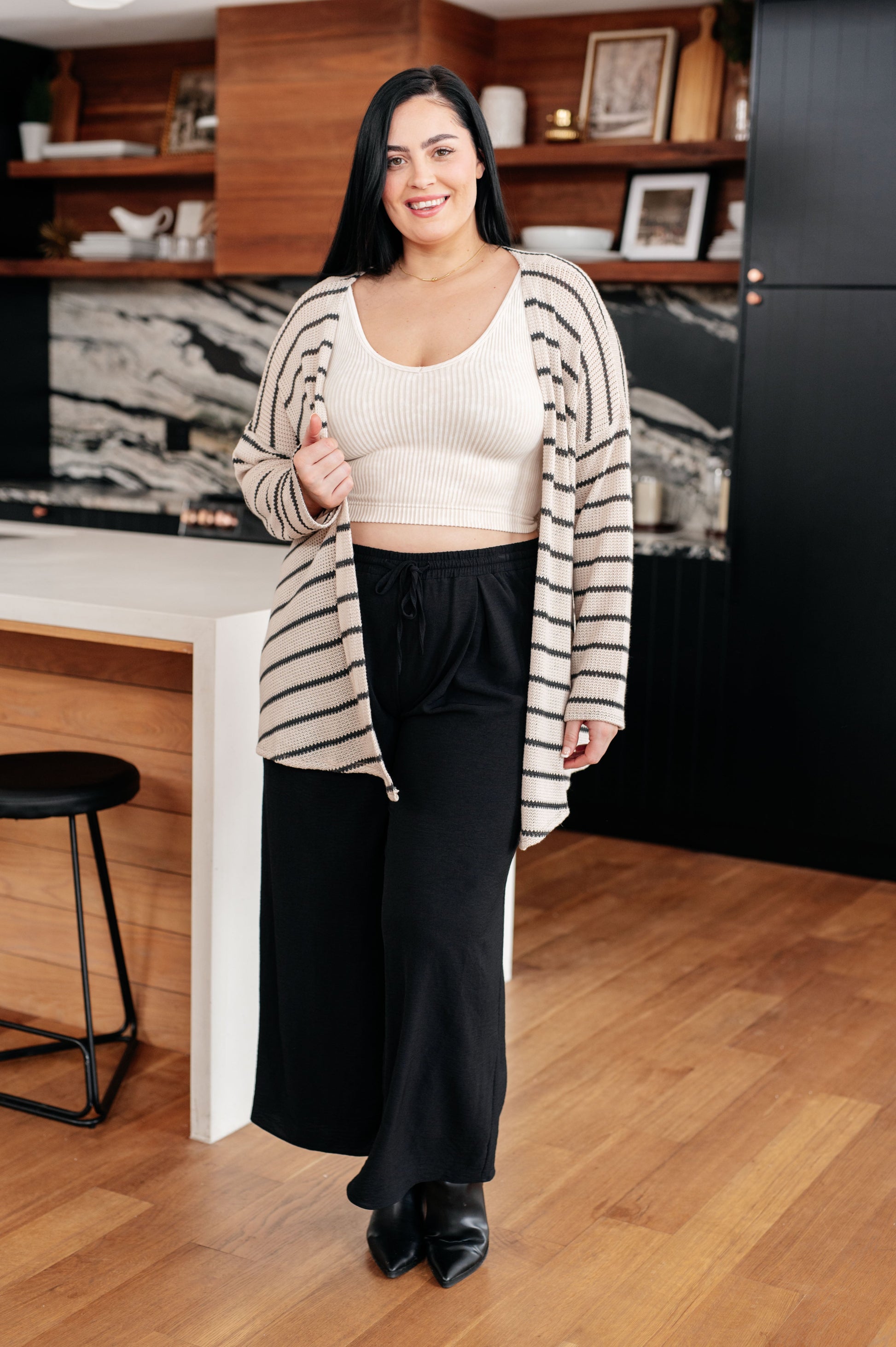 Weekend Adventure Striped Longline Cardigan - Dahlia Boutique