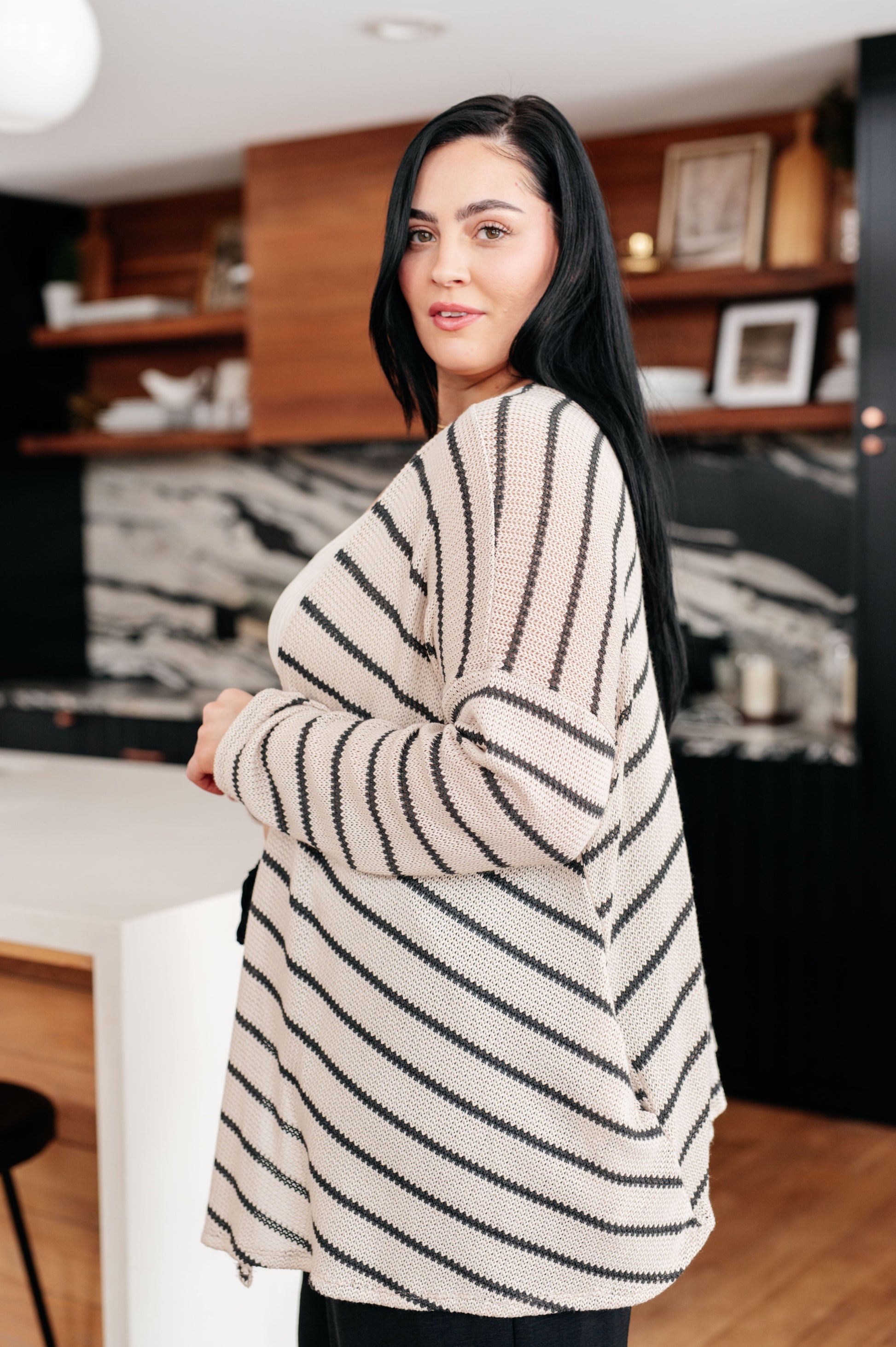 Weekend Adventure Striped Longline Cardigan - Dahlia Boutique