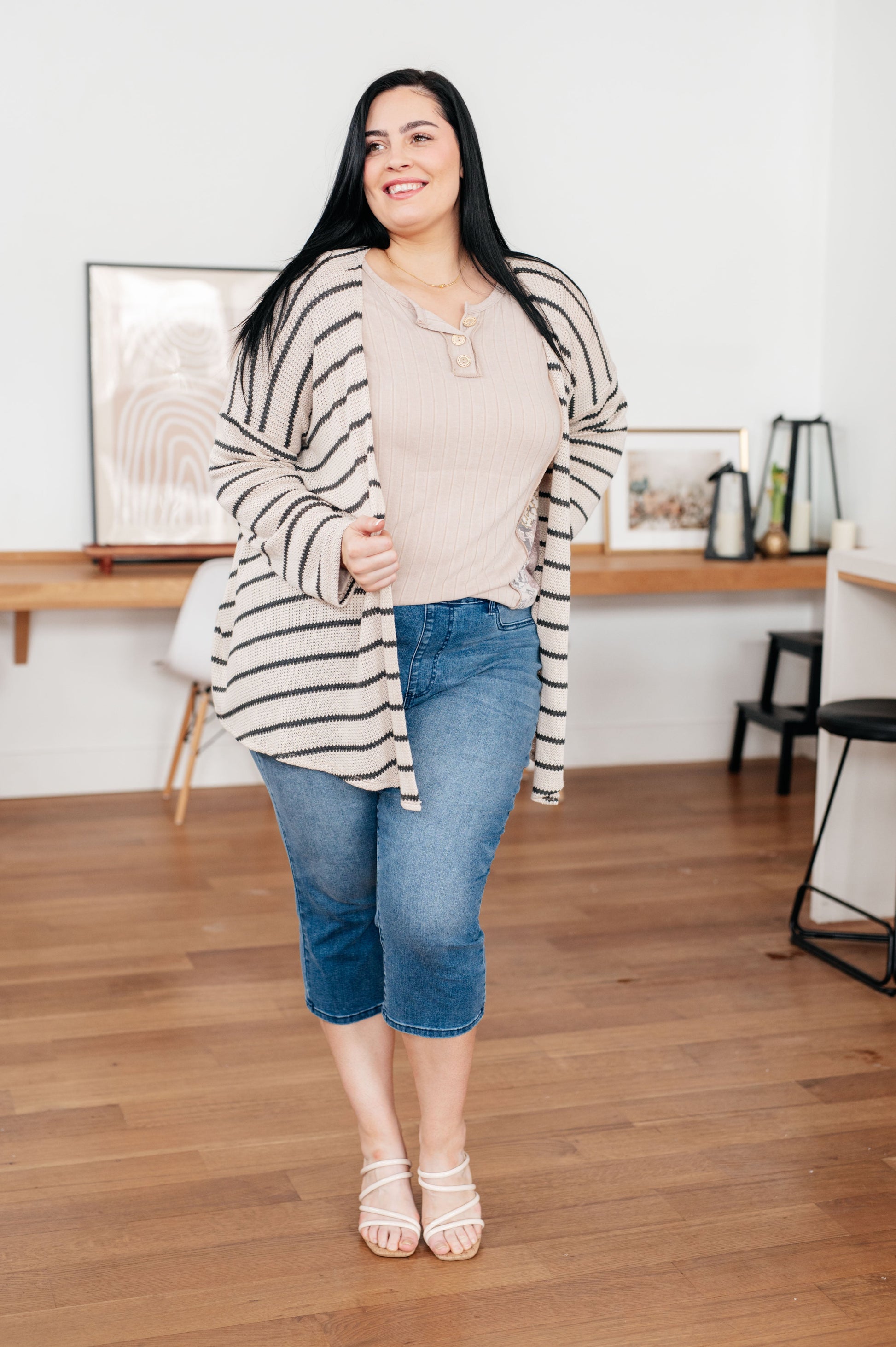 Weekend Adventure Striped Longline Cardigan - Dahlia Boutique