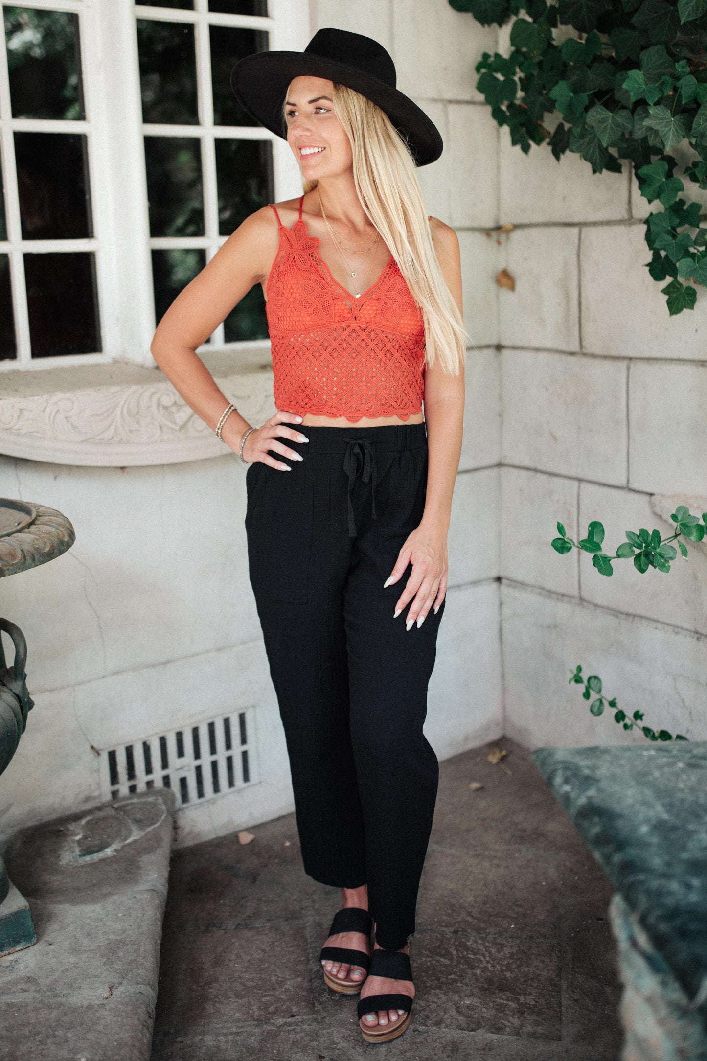 Wild And Free Crop Top in Rust - Dahlia Boutique