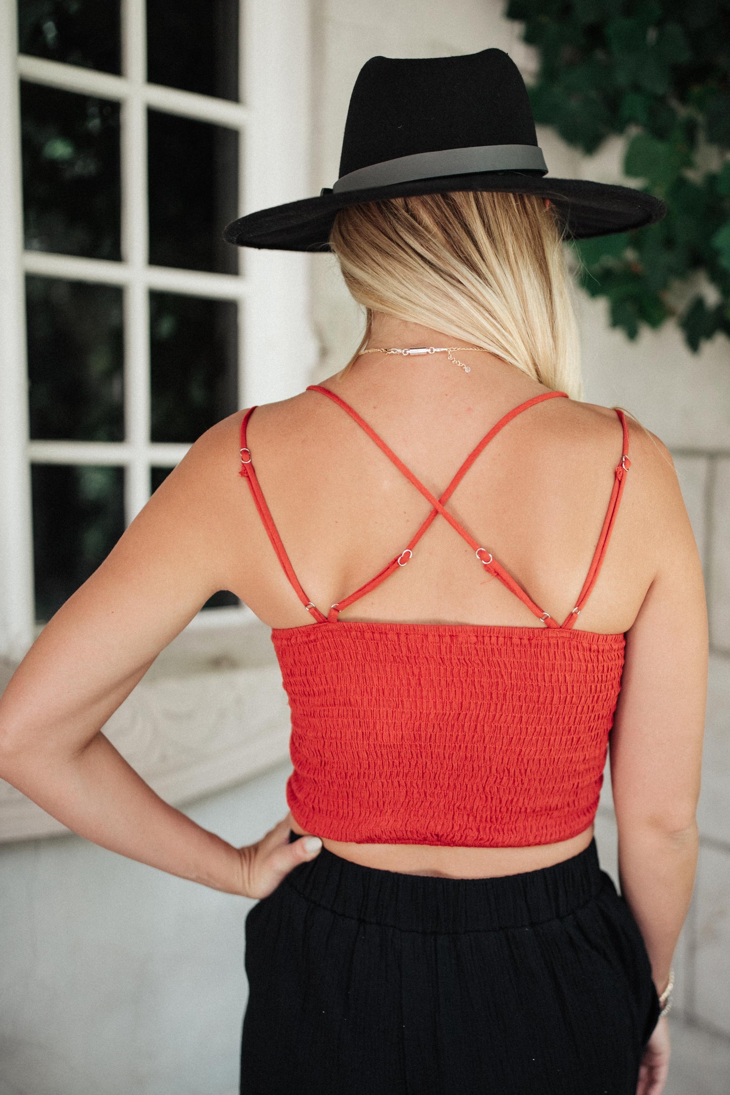 Wild And Free Crop Top in Rust - Dahlia Boutique