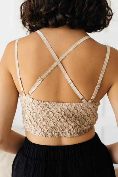 Live In Lace Bralette in Taupe - Dahlia Boutique