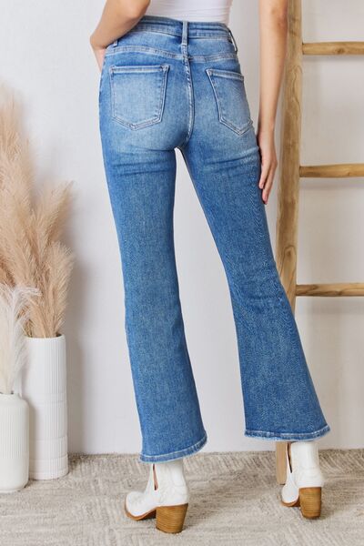 RISEN Full Size High Rise Ankle Flare Jeans - Dahlia Boutique