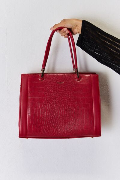 David Jones Texture PU Leather Handbag - Dahlia Boutique