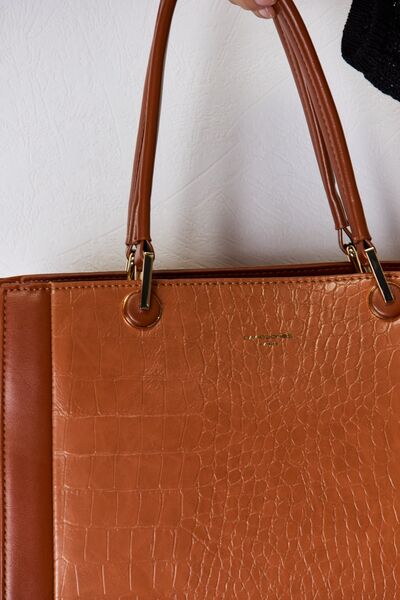 David Jones Texture PU Leather Handbag - Dahlia Boutique