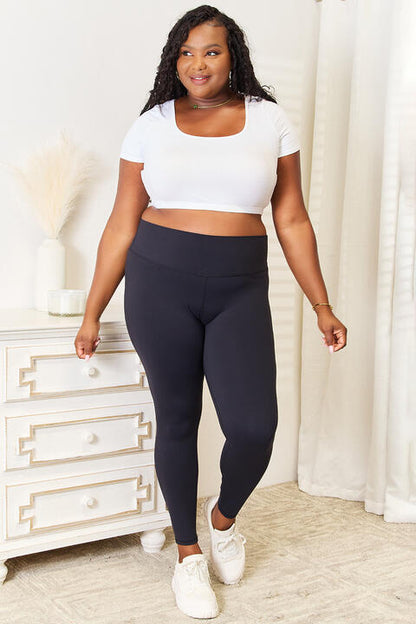 Double Take Wide Waistband Sports Leggings - Dahlia Boutique