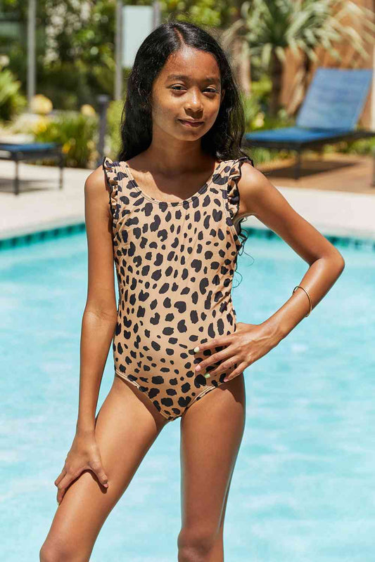 Marina West Swim Float On Ruffled One-Piece in Leopard - Dahlia Boutique